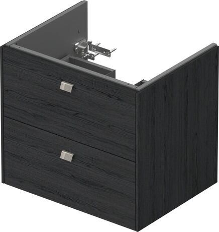 Vanity Cabinet, BR410101016 Oak Black Matte, Decor, Handle Chrome