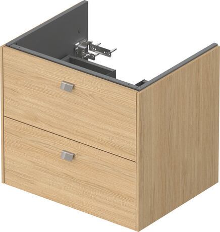 Vanity Cabinet, BR410101030 Natural oak Matte, Decor, Handle Chrome