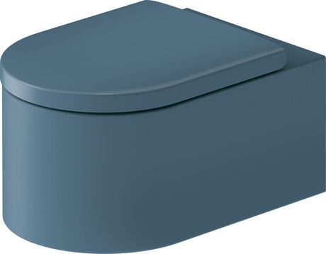 Wall-mounted toilet, 250409FB00 Interior colour White High Gloss, Exterior colour Parlour blue Matt