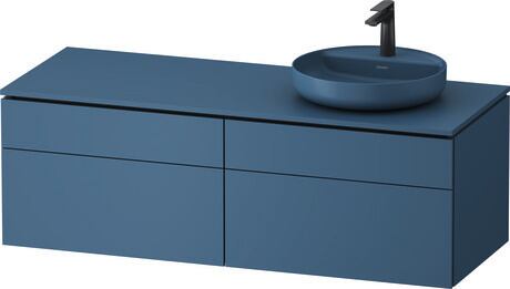 Console vanity unit wall-mounted, VT4870RHBHB0000 Parlour blue Matt, Lacquer