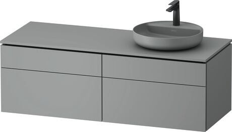 Console vanity unit wall-mounted, VT4870RHDHD0000 Light grey Matt, Lacquer
