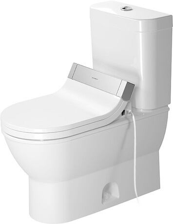 Two Piece Toilet, D2101000 Flush water quantity: 1.28 gal, Toilet Tank: 0931200005, Single Flush, Water connection position: Bottom left, Trip lever placement: Top, Shower toilet seat: 610000001040100, Removable Seat, Slow close, WaterSense: Yes, cUPC listed: Yes, cC/IAPMO®: No