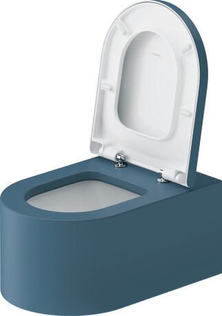 Wall-mounted toilet, 250409FB00 Interior colour White High Gloss, Exterior colour Parlour blue Matt