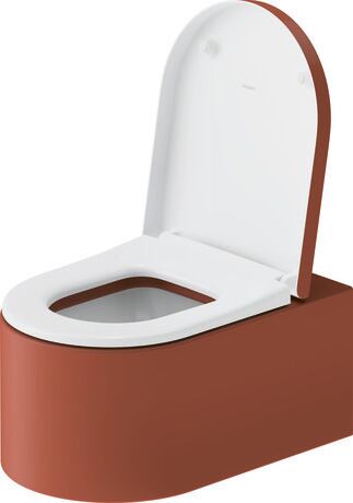 Wall-mounted toilet, 250409FC00 Interior colour White High Gloss, Exterior colour Cinnamon Matt