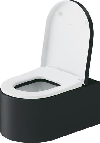 Wall-mounted toilet, 250409FE00 Interior colour White High Gloss, Exterior colour Dark grey Matt