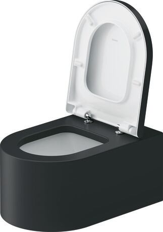 Wall-mounted toilet, 250409FE00 Interior colour White High Gloss, Exterior colour Dark grey Matt