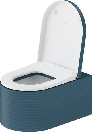 Wall-mounted toilet, 250509FB00 Interior colour White High Gloss, Exterior colour Parlour blue Matt