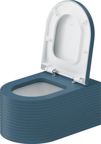 Wall-mounted toilet, 250509FB00 Interior colour White High Gloss, Exterior colour Parlour blue Matt