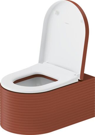 Wall-mounted toilet, 250509FC00 Interior colour White High Gloss, Exterior colour Cinnamon Matt