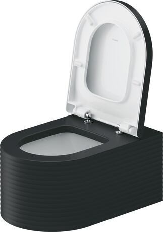 Wall-mounted toilet, 250509FE00 Interior colour White High Gloss, Exterior colour Dark grey Matt