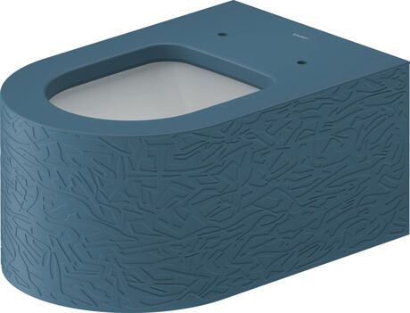 Wall-mounted toilet, 250609FB00 Interior colour White High Gloss, Exterior colour Parlour blue Matt