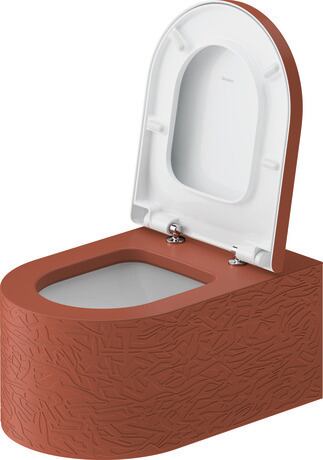 Wall-mounted toilet, 250609FC00 Interior colour White High Gloss, Exterior colour Cinnamon Matt