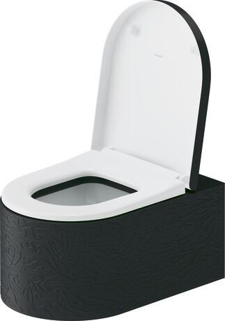 Wall-mounted toilet, 250609FE00 Interior colour White High Gloss, Exterior colour Dark grey Matt