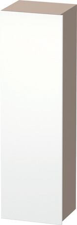 高浴柜, DS1219L1843 铰链位置: 左, 门板: 白色 哑光, 饰面, 主体: 玄武岩色 哑光, 饰面