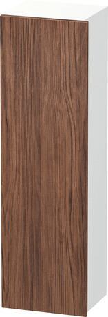 高浴柜, DS1219L2118 铰链位置: 左, 门板: 深胡桃木色 哑光, 饰面, 主体: 白色 哑光, 饰面