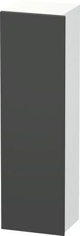 高浴柜, DS1219L4918 铰链位置: 左, 门板: 石墨黑色 哑光, 饰面, 主体: 白色 哑光, 饰面