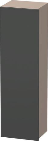 高浴柜, DS1219L4943 铰链位置: 左, 门板: 石墨黑色 哑光, 饰面, 主体: 玄武岩色 哑光, 饰面