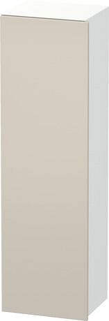 高浴柜, DS1219L9118 铰链位置: 左, 门板: 灰褐色 哑光, 饰面, 主体: 白色 哑光, 饰面