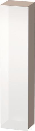 Tall cabinet, DS1229L2243 Hinge position: Left, Front: White High Gloss, Decor, Corpus: Basalte Matt, Decor