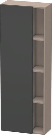 Hoge kast, DS1238L4943 deurdraairichting: links, front: Grafiet Mat, Decor, corpus: Basalt Mat, Decor