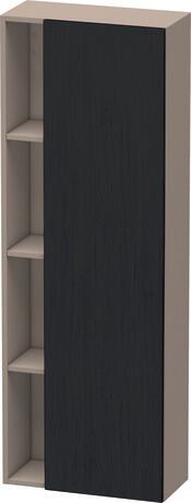 Tall cabinet, DS1238R1643 Hinge position: Right, Front: Black oak Matt, Decor, Corpus: Basalte Matt, Decor