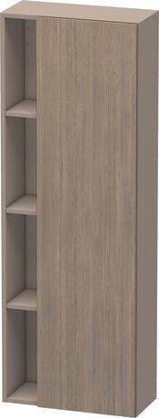 Tall cabinet, DS1238R3543 Hinge position: Right, Front: Oak terra Matt, Decor, Corpus: Basalte Matt, Decor