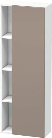 Hoge kast, DS1238R4318 deurdraairichting: rechts, front: Basalt Mat, Decor, corpus: Wit Mat, Decor