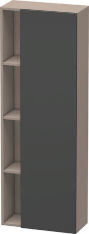 Hoge kast, DS1238R4943 deurdraairichting: rechts, front: Grafiet Mat, Decor, corpus: Basalt Mat, Decor