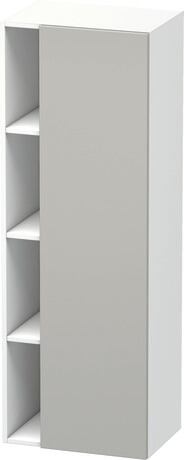 Tall cabinet, DS1239R0718 Hinge position: Right, Front: Concrete grey Matt, Decor, Corpus: White Matt, Decor