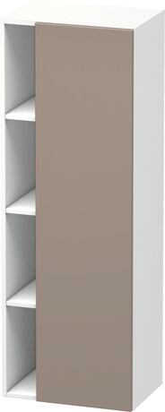 Vysoká skříňka, DS1239R4318 Panty dvířek: Vpravo, Čelní část: Basalt Matná, Dekor, Korpus: Bílá Matná, Dekor