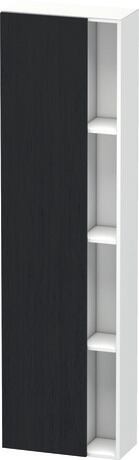 高浴柜, DS1248L1618 铰链位置: 左, 门板: 黑色橡木 哑光, 饰面, 主体: 白色 哑光, 饰面