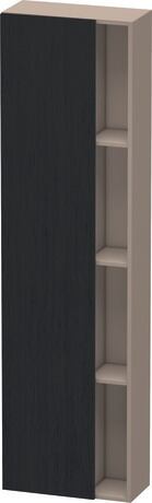 高浴柜, DS1248L1643 铰链位置: 左, 门板: 黑色橡木 哑光, 饰面, 主体: 玄武岩色 哑光, 饰面