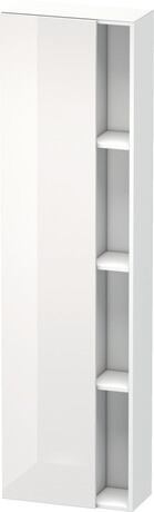 高浴柜, DS1248L2218 铰链位置: 左, 门板: 白色 高光, 饰面, 主体: 白色 哑光, 饰面