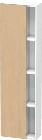 高浴柜, DS1248L3018 铰链位置: 左, 门板: 天然橡木 哑光, 饰面, 主体: 白色 哑光, 饰面