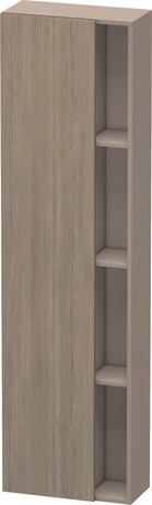 高浴柜, DS1248L3543 铰链位置: 左, 门板: 大地色橡木 哑光, 饰面, 主体: 玄武岩色 哑光, 饰面