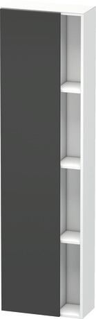 高浴柜, DS1248L4918 铰链位置: 左, 门板: 石墨黑色 哑光, 饰面, 主体: 白色 哑光, 饰面