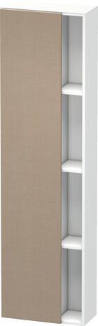 高浴柜, DS1248L7518 铰链位置: 左, 门板: 亚麻色 哑光, 饰面, 主体: 白色 哑光, 饰面