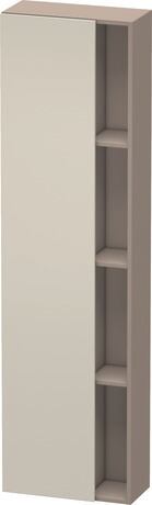 高浴柜, DS1248L9143 铰链位置: 左, 门板: 灰褐色 哑光, 饰面, 主体: 玄武岩色 哑光, 饰面