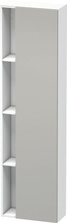 高浴柜, DS1248R0718 铰链位置: 右, 门板: 混凝土灰 哑光, 饰面, 主体: 白色 哑光, 饰面
