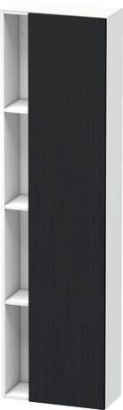 高浴柜, DS1248R1618 铰链位置: 右, 门板: 黑色橡木 哑光, 饰面, 主体: 白色 哑光, 饰面