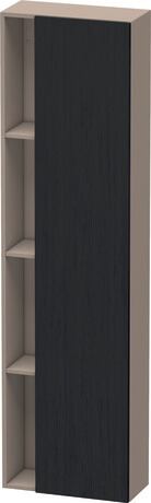 高浴柜, DS1248R1643 铰链位置: 右, 门板: 黑色橡木 哑光, 饰面, 主体: 玄武岩色 哑光, 饰面