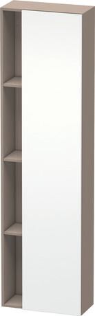 高浴柜, DS1248R1843 铰链位置: 右, 门板: 白色 哑光, 饰面, 主体: 玄武岩色 哑光, 饰面