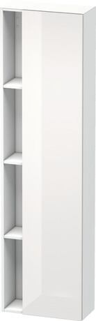 高浴柜, DS1248R2218 铰链位置: 右, 门板: 白色 高光, 饰面, 主体: 白色 哑光, 饰面