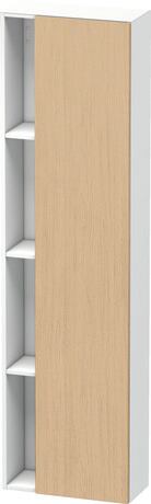 高浴柜, DS1248R3018 铰链位置: 右, 门板: 天然橡木 哑光, 饰面, 主体: 白色 哑光, 饰面