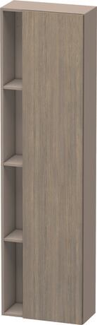 高浴柜, DS1248R3543 铰链位置: 右, 门板: 大地色橡木 哑光, 饰面, 主体: 玄武岩色 哑光, 饰面