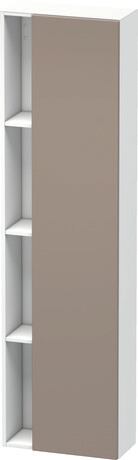 高浴柜, DS1248R4318 铰链位置: 右, 门板: 玄武岩色 哑光, 饰面, 主体: 白色 哑光, 饰面