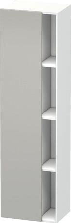 高浴柜, DS1249L0718 铰链位置: 左, 门板: 混凝土灰 哑光, 饰面, 主体: 白色 哑光, 饰面