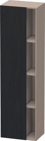 高浴柜, DS1249L1643 铰链位置: 左, 门板: 黑色橡木 哑光, 饰面, 主体: 玄武岩色 哑光, 饰面