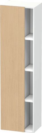 高浴柜, DS1249L3018 铰链位置: 左, 门板: 天然橡木 哑光, 饰面, 主体: 白色 哑光, 饰面