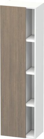 高浴柜, DS1249L3518 铰链位置: 左, 门板: 大地色橡木 哑光, 饰面, 主体: 白色 哑光, 饰面